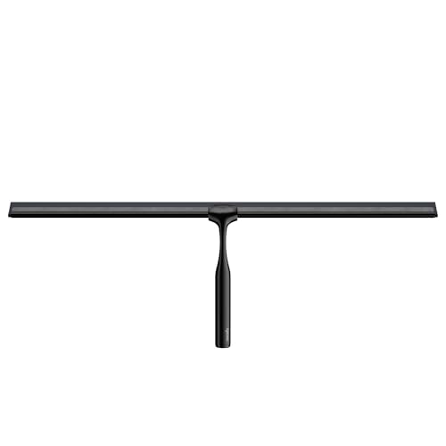 cocofy Duschabzieher schwarz matt breit XXL 45 cm | NUR Duschabzieher ohne Zubehör | Flitsche Dusche Duschwandabzieher Duschkabinenabzieher Dusch Abzieher von cocofy