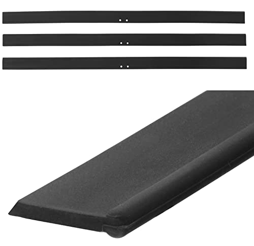 cocofy Gummilippe Abzieher 45 cm breit, zuschneidbar, 3-Pack, Leichtgleitend | extra dick, hochwertiges Silikon | Duschabzieher Ersatzlippe | Ersatzlippe Duschabzieher, Silikon schwarz 3-Pack von cocofy