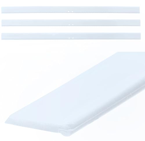 cocofy Gummilippe Abzieher 45 cm breit, zuschneidbar, 3-Pack, Leichtgleitend | extra dick, hochwertiges Silikon | Duschabzieher Ersatzlippe | Ersatzlippe Duschabzieher, Silikon weiß 3-Pack von cocofy