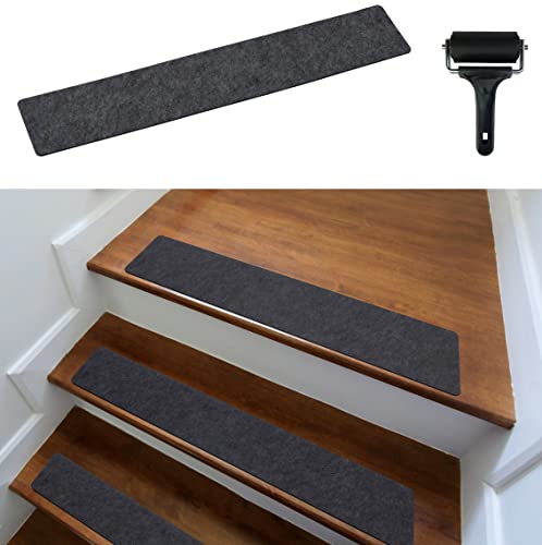 cocofy Treppenstufen Matten modern 15er Set, 60x12 cm groß Filz selbstklebend | Stufenmatten innen 15 Stück Teppich Treppenstufen Treppenteppich selbstklebend Treppen dunkelgrau anthrazit cocofy Treppenstufen Matten modern 15er Set, 60x12 cm groß Filz selbstklebend | Stufenmatten innen 15 Stück Teppich Treppenstufen Treppenteppich selbstklebend Treppen dunkelgrau anthrazit von cocofy