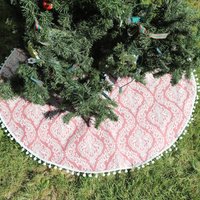 Rosa Weihnachtsbaum Rock Damast Pom Urlaub Baum 25 "' Bis 70 Benutzerdefinierte Größe Pinky Dekor Für Mädchen von cocomiahome