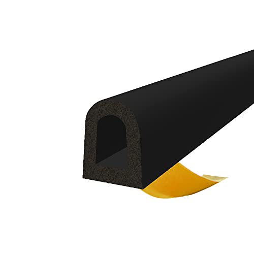 D 8mm x 10mm EPDM Dichtungsband selbstklebend I Schaumstoff Klebeband I Fenster- & Türdichtung I Moosgummi Vorlegeband I Dichtband selbstklebend (Schwarz, 30m) von cocos