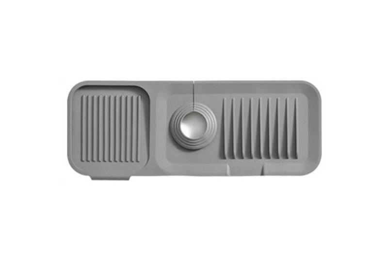 cocosity Abtropfmatte für die Spüle 37 X 14 Cm, Silikon-Wasserhahnmatte(Dunkelgrau), Hält den Pool trocken, langlebig und leicht zu reinigen von cocosity