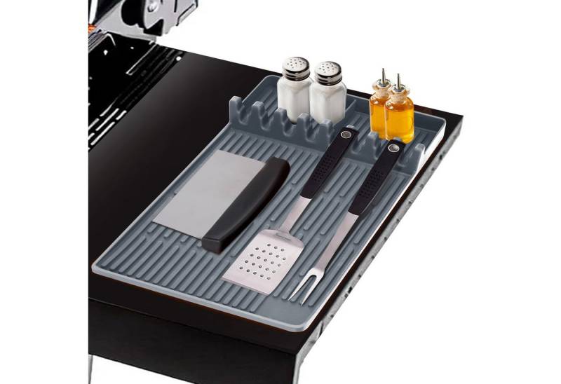 cocosity Anti-Rutsch-Pad Seitenablage Matte Silikon Anti-Rutsch Hitzebeständige Grillpfanne Pad, Silikon, rutschfest, hitzebeständig, Seitenablagematte, für Grill von cocosity