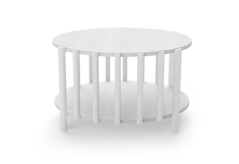 cocosity Beistelltisch 70 cm runder Couchtisch im nordischen Stil, Glatt und leicht zu reinigen, Kratzfest, Wasserdicht von cocosity