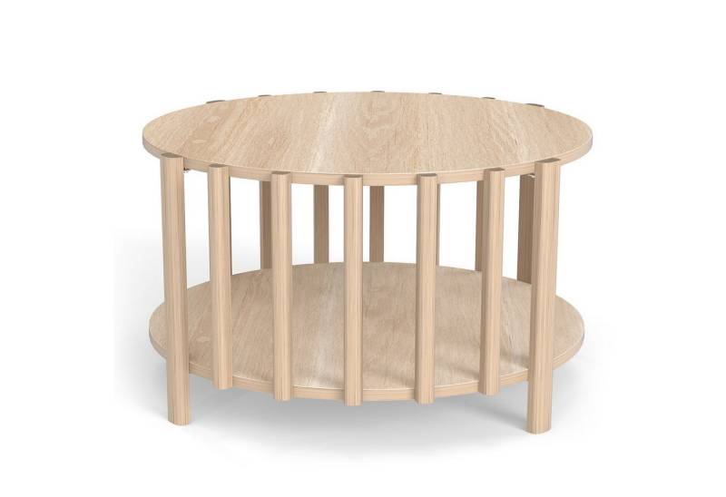 cocosity Beistelltisch 70 cm runder Couchtisch im nordischen Stil, Glatt und leicht zu reinigen, Kratzfest, Wasserdicht von cocosity