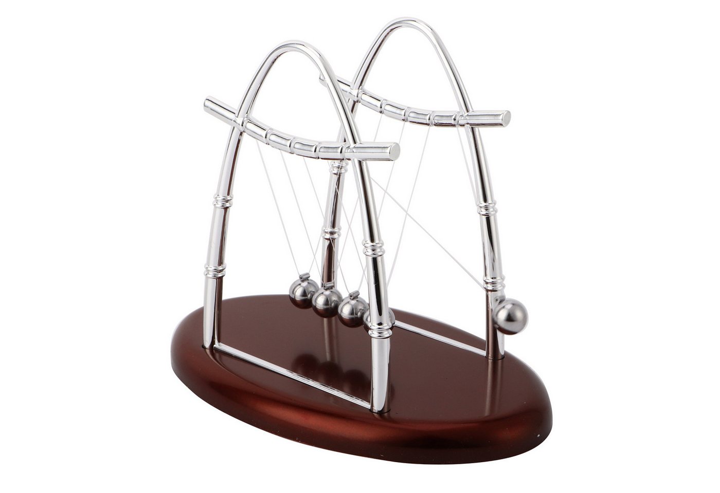 cocosity Dekoobjekt Newtons Wiege, balancierende Stahlkugel, Schreibtischdekoration, Geburtstag, pädagogisches Wissenschaftsgerät, table decor accessories von cocosity