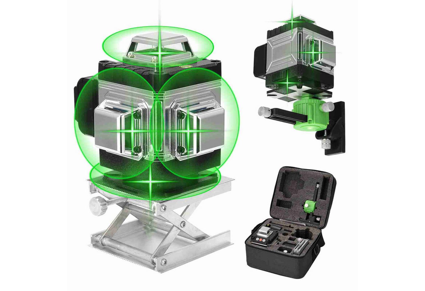 cocosity Linienlaser 16 Linien Laser Level 3° Selbstnivellierungsfunktion Wasserdicht, 16 Linien, 3° selbstnivellierend, vertikal, horizontal, schräg, IP54 cocosity Linienlaser 16 Linien Laser Level 3° Selbstnivellierungsfunktion Wasserdicht, 16 Linien, 3° selbstnivellierend, vertikal, horizontal, schräg, IP54 von cocosity