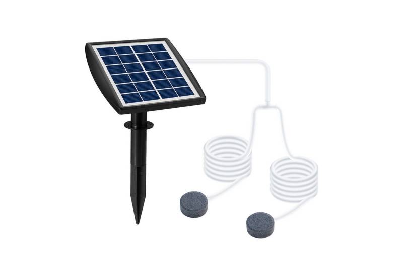 cocosity Teichpumpe Solar-Sauerstoffpumpe mit 2,4 m langem Schlauch, 6 V 2 W für Poolteich, Aquarium-Sauerstoffpumpe, Luftpumpe, Fischbelüfter, Sprudelsteine von cocosity