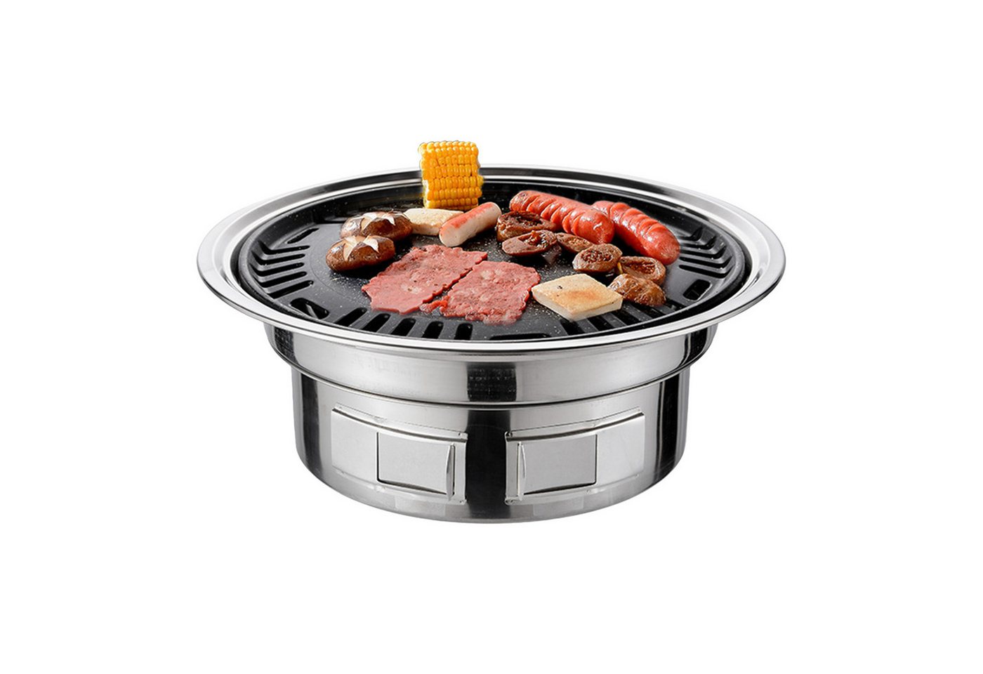 cocosity Tischgrill 13 Zoll (34 cm) runder BBQ-Holzkohlegrill, 13-Zoll Koreanischer Holzkohle BBQ Grill von cocosity