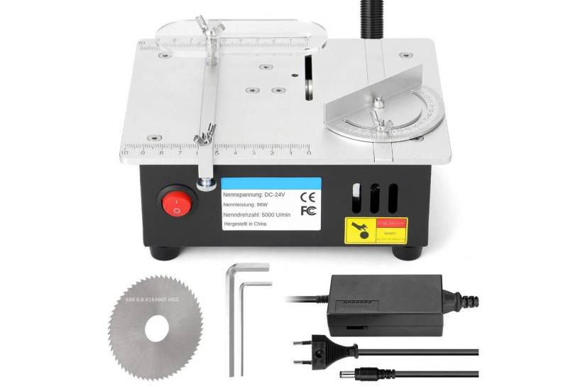 cocosity Tischkreissäge Multifunktionale Desktop-Mini-Tischkreissäge, DIY-Schneidemaschine, 7-Gang-Verstellung, mit Winkelschieberfunktion S-2 Standard von cocosity