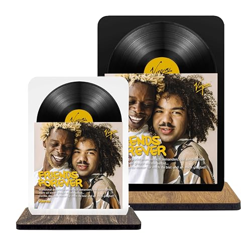 codiarts. Acryl Glas Bild, personalisiertes Foto Geschenk, Format A4/A5 mit eigenem Bild und Text im Schallplatten Cover Design, das Fotogeschenke für Sie & Ihn, Frauen & Männer (Schallplatte) von codiarts.
