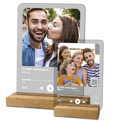 codiarts. Acryl Glas Bild, personalisiertes Foto Geschenk, Format A4/A5 mit eigenem Bild und Text im Song Cover Design, das Fotogeschenke für Sie & Ihn, Frauen & Männer (Song Cover Bild) von codiarts.