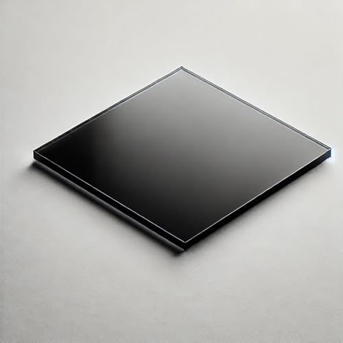 codiarts. Acrylglasplatte XT 3 mm – PMMA – transparent klar, schwarz oder weiß – ideal für Laserschneiden, CNC-Fräsen, Bastelprojekte, Modellbau und Dekoration (2, schwarz opak, DIN A4 21x29,7cm) von codiarts.