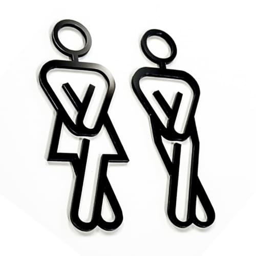 codiarts. Türschild 3D | Toilette | WC - Gäste WC | Bad | Acrylglas Laser geschnitten | selbstklebend (WC-Gender03) von codiarts.