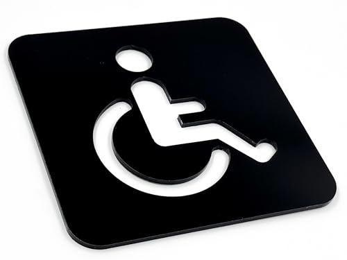 codiarts. Türschild 3D | Toilette | WC - Gäste WC | Bad | Acrylglas Laser geschnitten | selbstklebend (WC_Q-Roll) von codiarts.