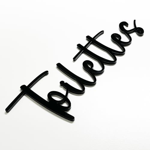codiarts. selbstklebendes Türschild 3D | Toilettes | Bain | Bureau | Atelier | Cuisine | Acrylglas Laser geschnitten (Toilette) von codiarts.
