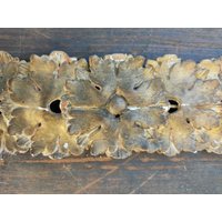 Antik Kleiner Holzfries Handgeschnitzt Vergoldet Schrankleiste Blumen Ornamentik Girlande Geschnitzte Verzierung von coerdefleur