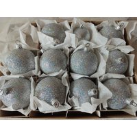 Weihnachtskugeln Glimmer Und Glitzer Christbaumkugeln Silver Vintage Shabby Look Weihnachtskugeln Glimmer Und Glitzer Christbaumkugeln Silver Vintage Shabby Look von coerdefleur