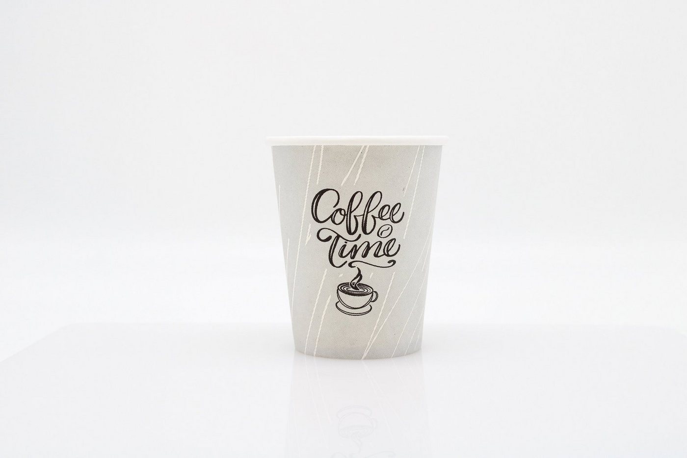 cofi1453 Coffee-to-go-Becher Kaffeebecher Coffee Time PE beschichtet 8 oz / 200ml von cofi1453