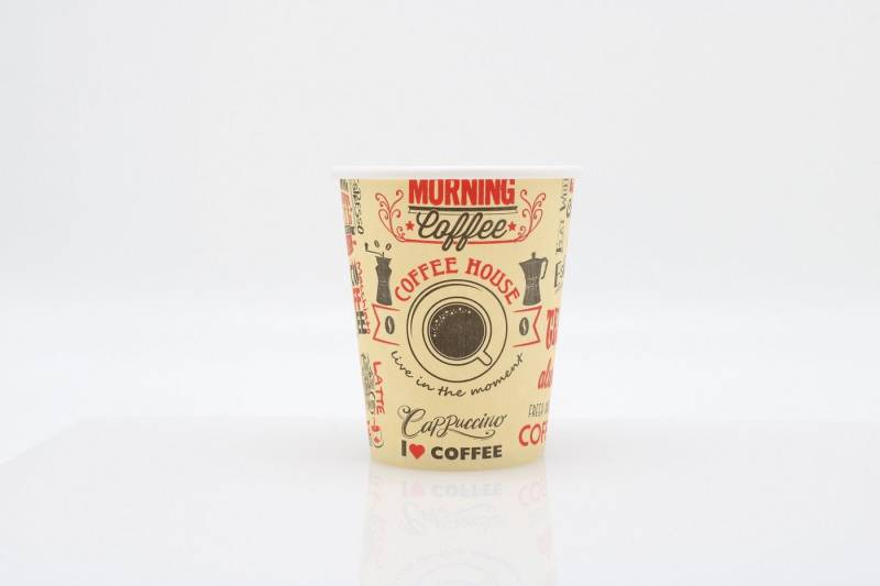 cofi1453 Coffee-to-go-Becher Morning Papierbecher PE beschichtet 8 oz / 200ml von cofi1453