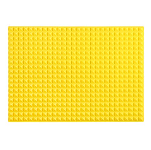 Colinda Abtropfmatte aus Silikon – Extra großer Untersetzer für heiße Gerichte, große heiße Töpfe und Pads, die direkt aus dem Herd oder Ofen kommen, 40, 6 x 29, 2 cm, große Matte, Gelb von colinda
