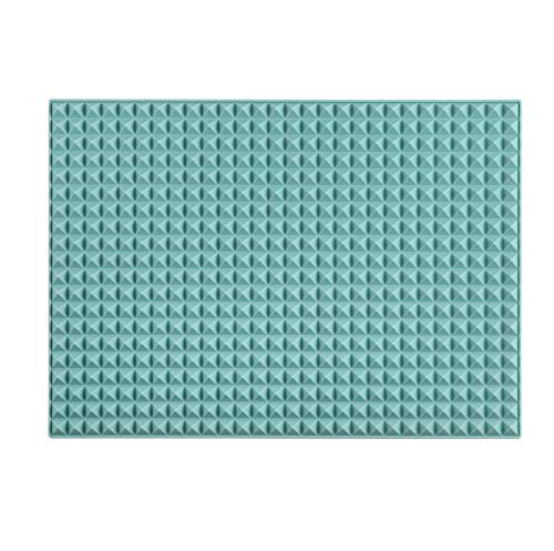 Colinda Abtropfmatte aus Silikon – Extra großer Untersetzer für heiße Gerichte, große heiße Töpfe und Pads, die direkt aus dem Herd oder Ofen kommen, 40, 6 x 29, 2 cm, große Matte, Türkis von colinda