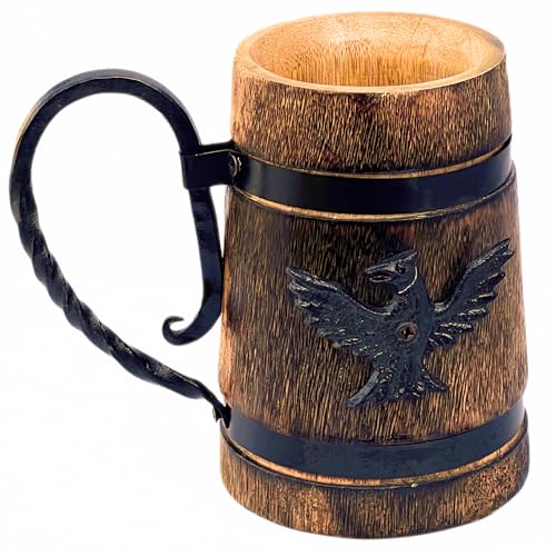 Handgefertigter rustikaler Mangoholz-Bierkrug aus dunkler natürlicher Metallbeschichtung, umweltfreundlicher Holzkrug für Männer und Frauen, Kaffee-Wikinger-Tasse Handgefertigter rustikaler Mangoholz-Bierkrug aus dunkler natürlicher Metallbeschichtung, umweltfreundlicher Holzkrug für Männer und Frauen, Kaffee-Wikinger-Tasse von collectiblesBuy