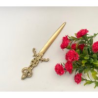 Brieföffner Messing - Schreibtischzubehör Im Vintage Stil Brieföffner Messing - Schreibtischzubehör Im Vintage Stil von collectionFD