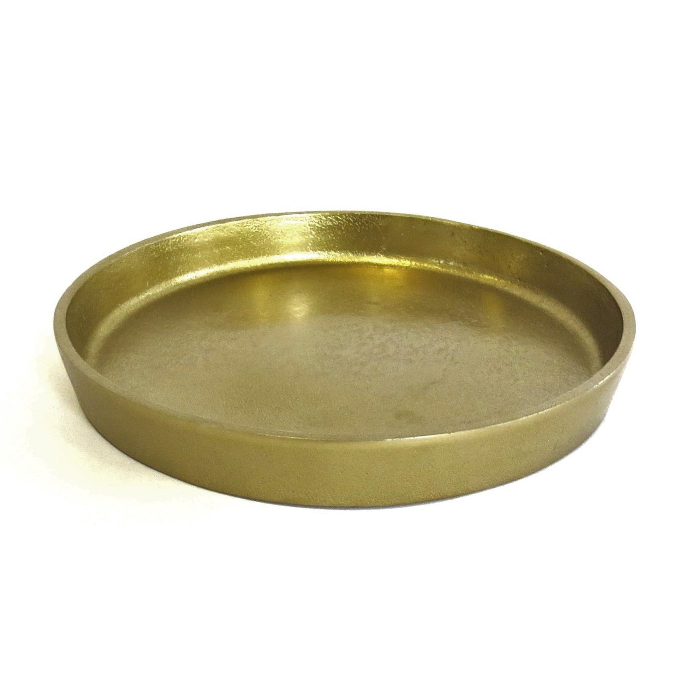 colmore Dekoschale Metall Schale Teller Platte Rund Gold Tisch Deko Colmore 22 cm von colmore