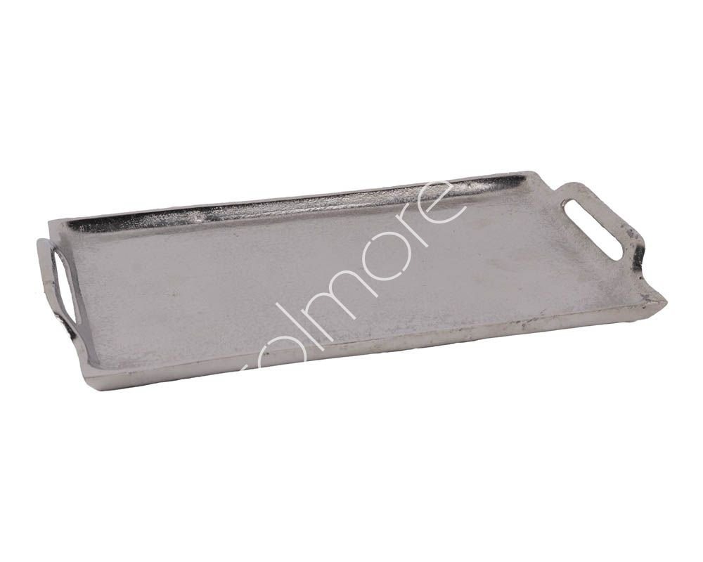 colmore Dekotablett Tablett Teller Schale Flach Silber Metall 30 cm von colmore
