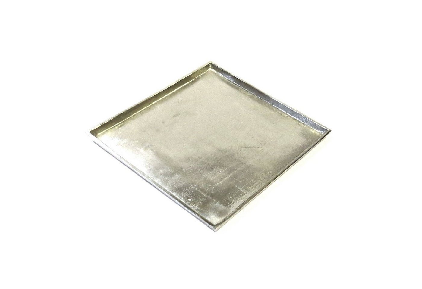 colmore Dekotablett Tablett Untersetzer Schale Flach Silber Metall Quadratisch 30 cm von colmore
