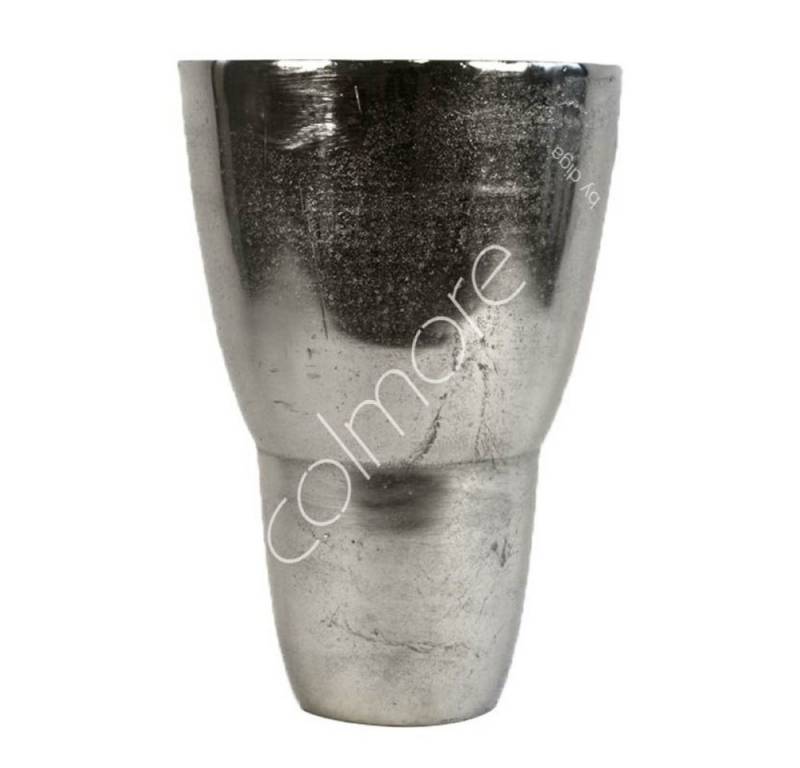 colmore Dekovase Vase Bodenvase Silber Metall Modern Tisch Deko 39 cm Colmore von colmore