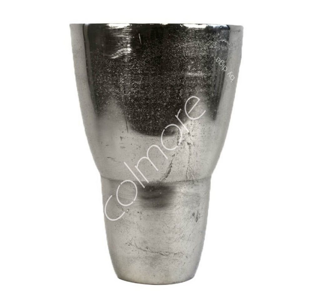 colmore Dekovase Vase Silber Metall Modern Tisch Deko 30 cm Diga Colmore von colmore