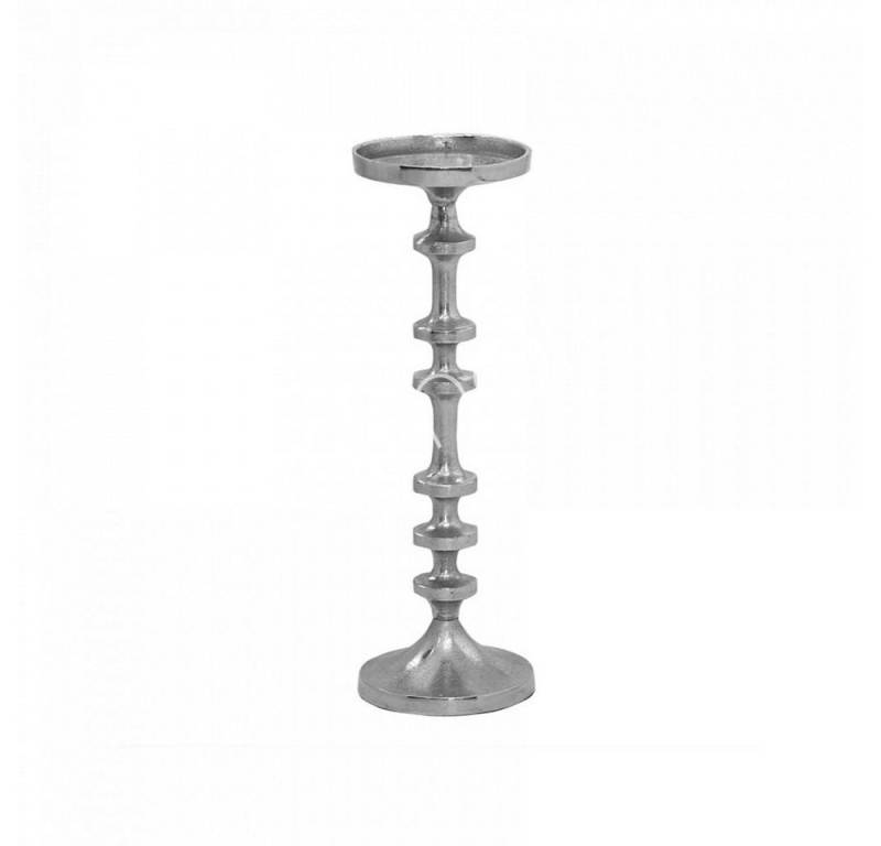 colmore Kerzenständer Kerzenständer Rund Silber Mittelhoch Klassisch Metall 36 cm, Halbhoch von colmore