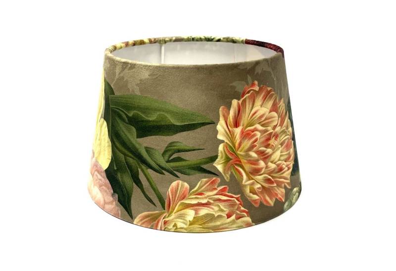 colmore Lampenschirm Tischlampenschirm Blumen Blüten Bunt Samt E27, Blumenmuster von colmore