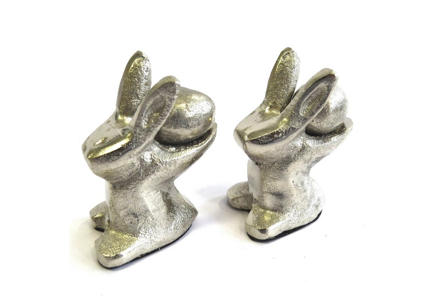 colmore Osterhase 2er Set Hasenpaar mit Osterei Silber 8 cm, 2er Set colmore Osterhase 2er Set Hasenpaar mit Osterei Silber 8 cm, 2er Set von colmore