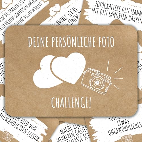 colortouch Fotoaufgaben Hochzeitsspiel mit 70 Aufgaben für Hochzeitsfotos, Fotospiel für Gäste Hochzeit, Vintage Kraft-Optik Fotobox Hochzeit, Hochzeitsgeschenk Accessoires für Braut & Bräutigam colortouch Fotoaufgaben Hochzeitsspiel mit 70 Aufgaben für Hochzeitsfotos, Fotospiel für Gäste Hochzeit, Vintage Kraft-Optik Fotobox Hochzeit, Hochzeitsgeschenk Accessoires für Braut & Bräutigam von colortouch