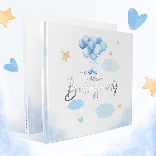 colortouch Gästebuch Babyparty, Baby Shower Geschenk Junge & Mädchen für Babyparty Deko, Gender Reveal Party Deko, Baby Fotoalbum zum selbstgestalten, Premium Papier mit Hardcover, Blau colortouch Gästebuch Babyparty, Baby Shower Geschenk Junge & Mädchen für Babyparty Deko, Gender Reveal Party Deko, Baby Fotoalbum zum selbstgestalten, Premium Papier mit Hardcover, Blau von colortouch