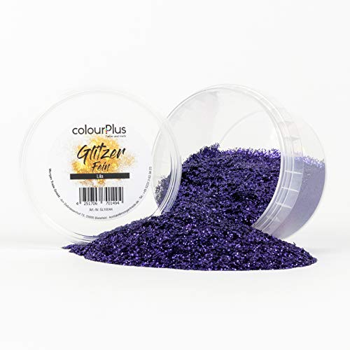 colourPlus Glitzer fein (Lila) Glitter-Zusatz zum Veredeln von Wandfarben auf Wasserbasis oder zum Basteln, Made in Germany von colourPlus Farbe und mehr