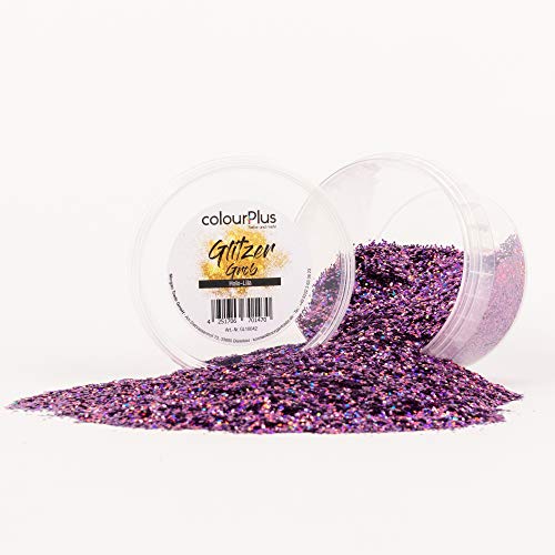 colourPlus Glitzer grob (Holo-Lila) Glitter-Zusatz zum Veredeln von Wandfarben auf Wasserbasis oder zum Basteln, Made in Germany von colourPlus Farbe und mehr