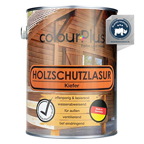 ColourPlus Holzschutzlasur Außen 2,5 L - Kiefer - Wetterfeste Holz Lasur für aussen. Mit UV-Schutz. Ideal für Gartenmöbel & Zäune. Professioneller Außenschutz gegen Feuchtigkeit & Sonne. von colourPlus Farbe und mehr