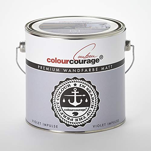 Premium Wandfarbe colourcourage matt Violet Impulse 2,5L - weitere einzigartige Farbtöne erhältlich von colourcourage