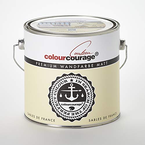 colourcourage L709449564 Premium matt Sables de France 2,5L bunte Wandfarbe von colourcourage