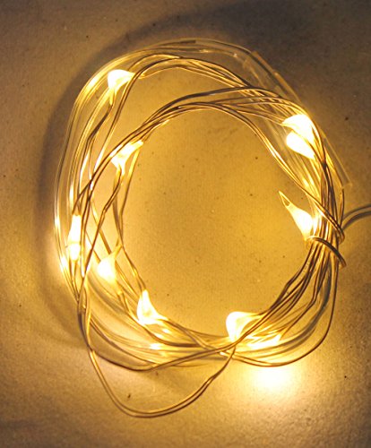 LED-Lichterkette MICRO 4er Set à 10 Leuchten Lichtfarbe warmweiß inkl. Batterien und Batterie-Ersatz Weihnachtsdeko Innenraum von colourliving