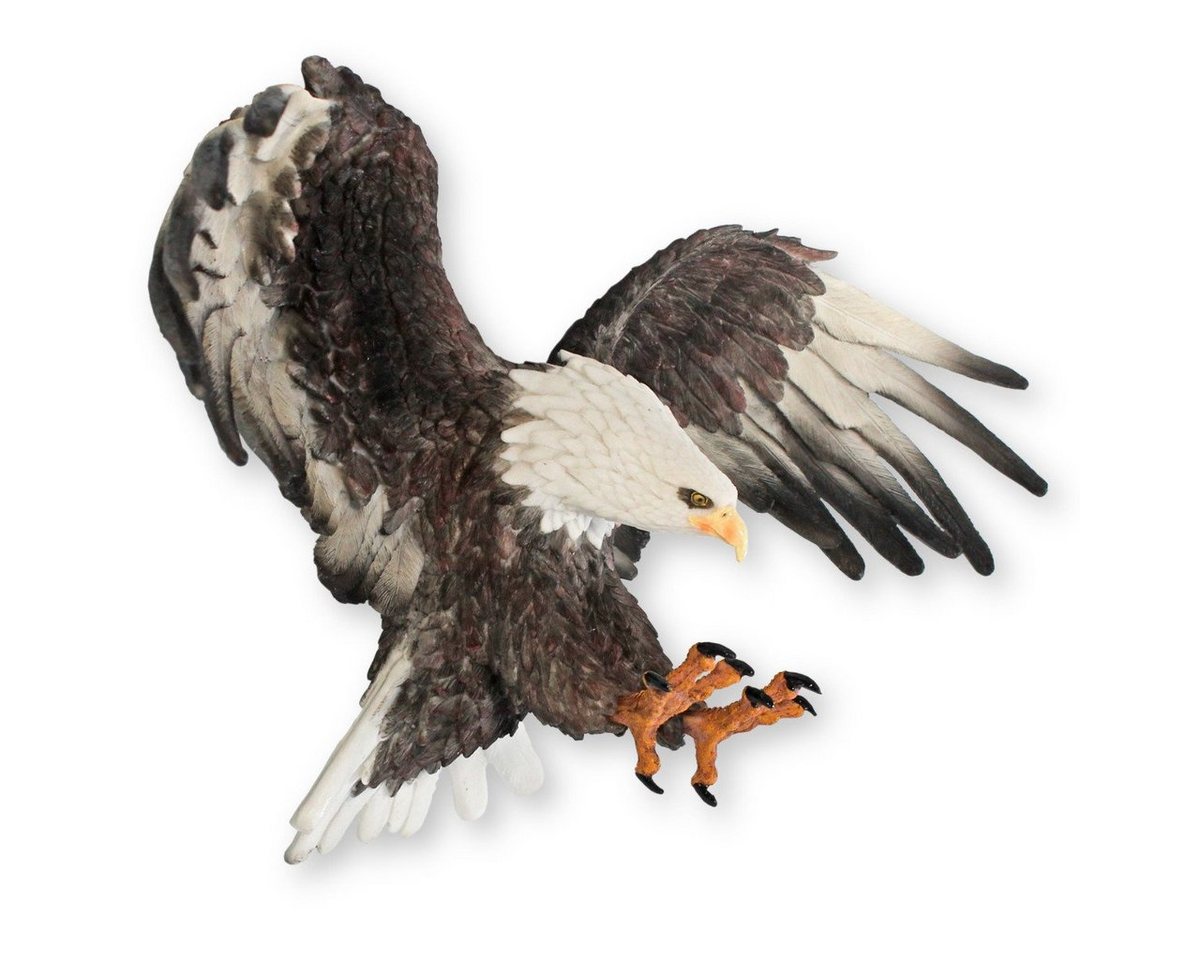colourliving Dekofigur Adler Figur fliegend Dekofigur Adler Gartenfigur, Handbemalt, Wetterfest, Wandmontage möglich von colourliving