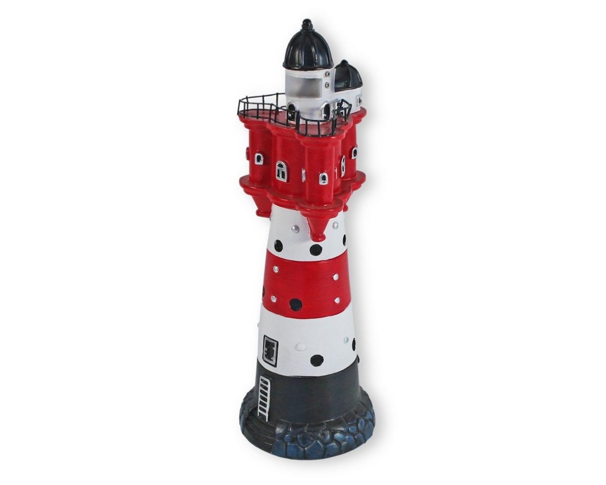 colourliving Dekofigur Leuchtturm Roter Sand Deko Leuchtturm LED Licht (33 cm, Maritime Dekoration) von colourliving