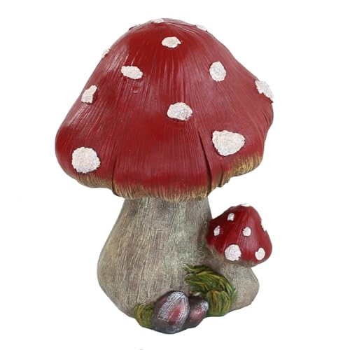 colourliving Fliegenpilz Deko Dekopilze Pilzfiguren Deko Fliegenpilz Waldpilz Herbstdeko Verschiedene Größen (22 cm) von colourliving