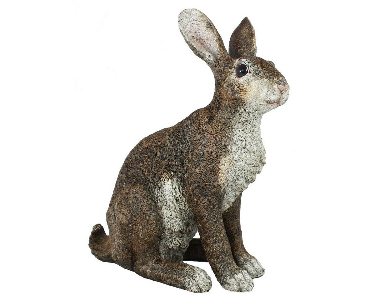 colourliving Gartenfigur Hase Figur Theo sitzend lebensechte Tierfiguren, 39 cm hoch, Hasen Figur, handbemalt, detailgetreu hergestellt von colourliving