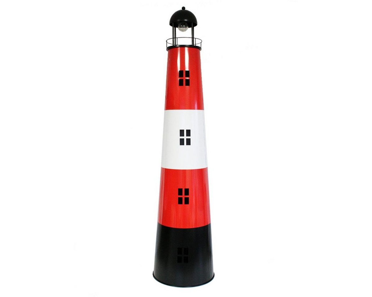 colourliving Gartenfigur Leuchtturm Garten 150 cm mit Licht Solar Leuchtturm Metall mit LED, (1 St), Ein-/Ausschalter, 2 LEDs, Dämmerungssensor von colourliving